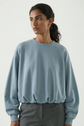 Blue Casual Sweatshirt