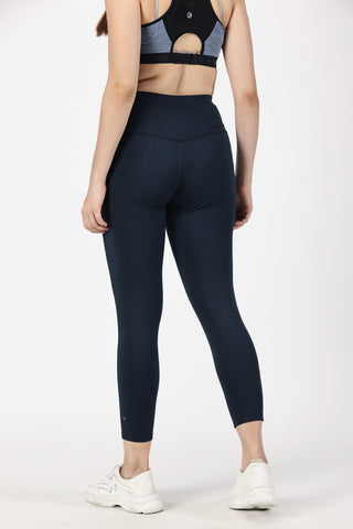 Navy 7/8 Yoga Legging | Yoga Pant Image