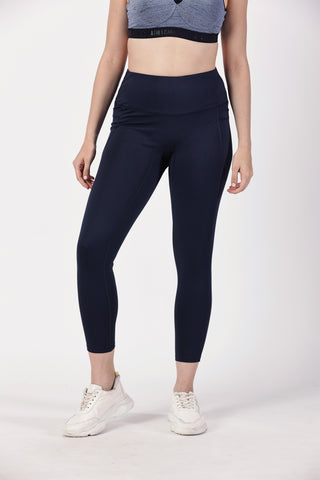 Navy 7/8 Yoga Legging | Yoga Pant Image