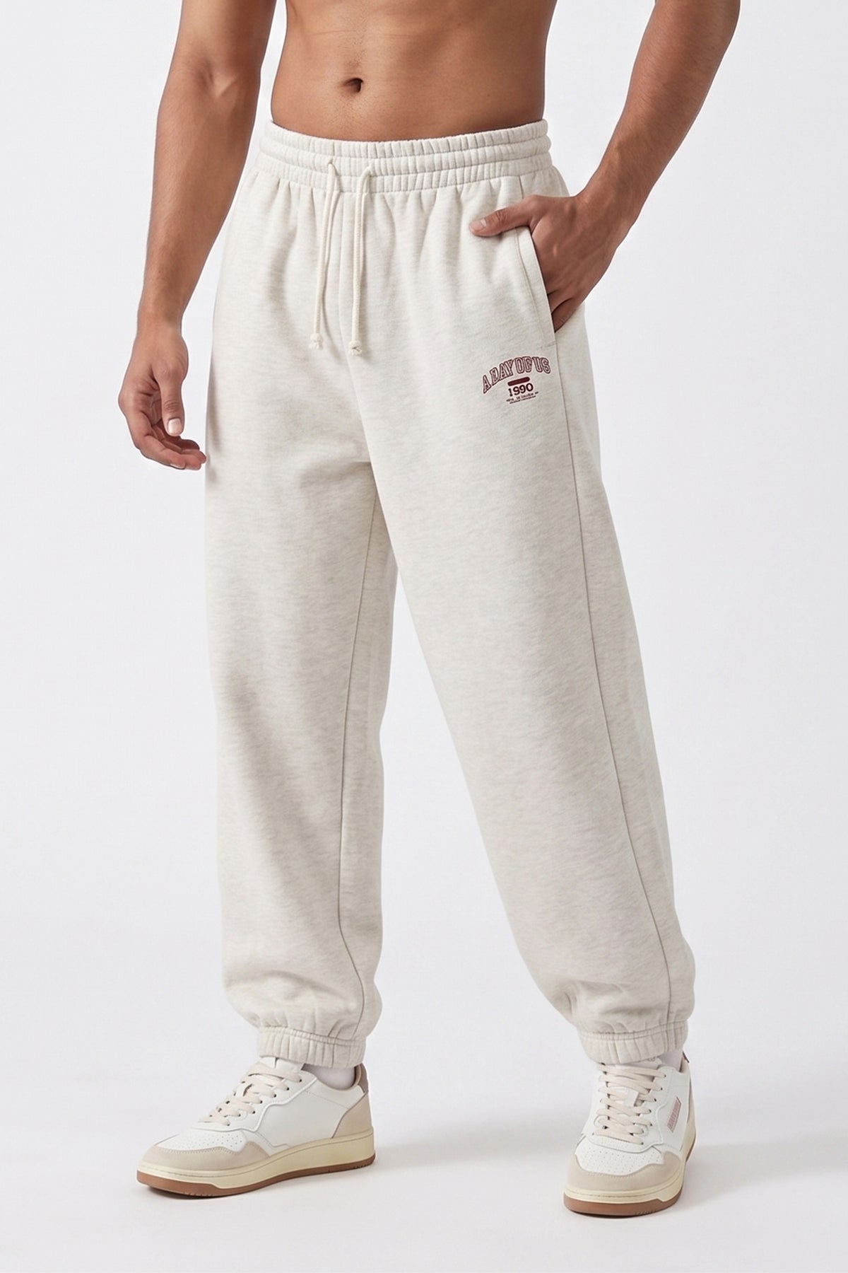 Cream Casual Pant