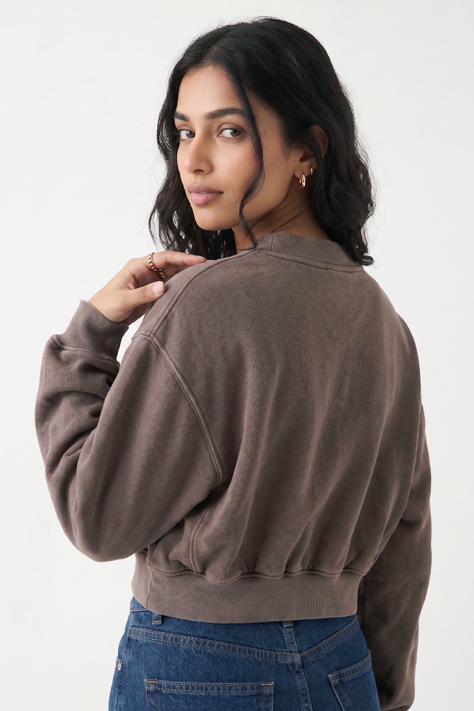 Brown Casual Sweatshirt