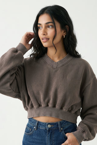 Brown Casual Sweatshirt
