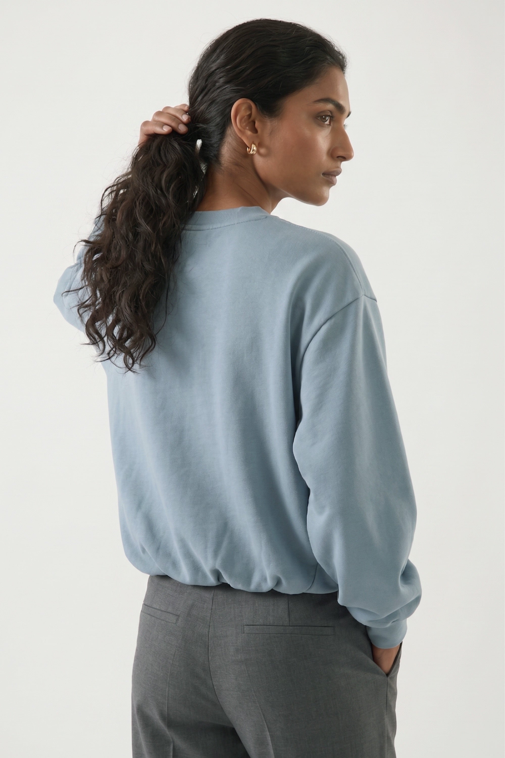 Blue Casual Sweatshirt