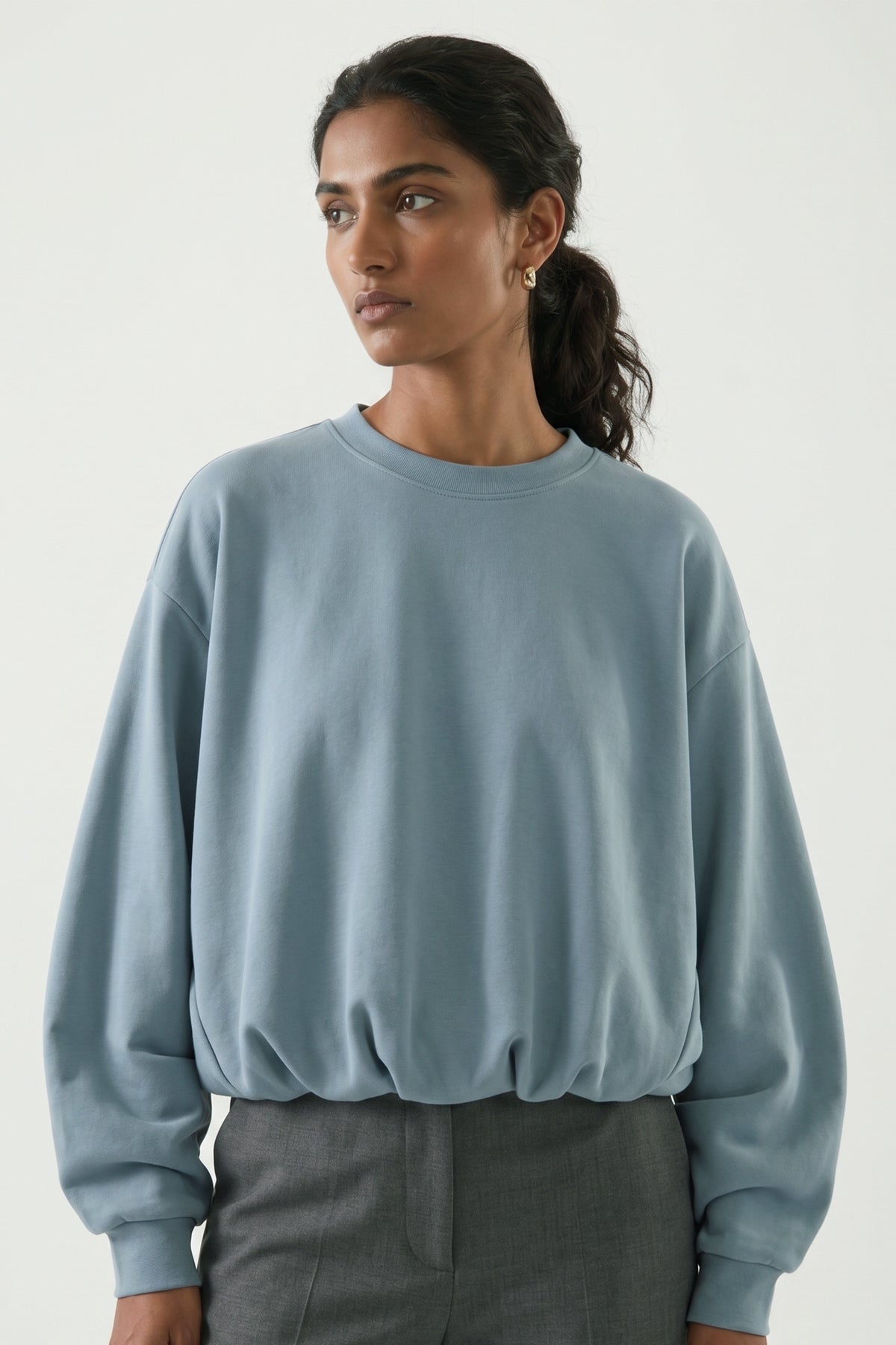 Blue Casual Sweatshirt