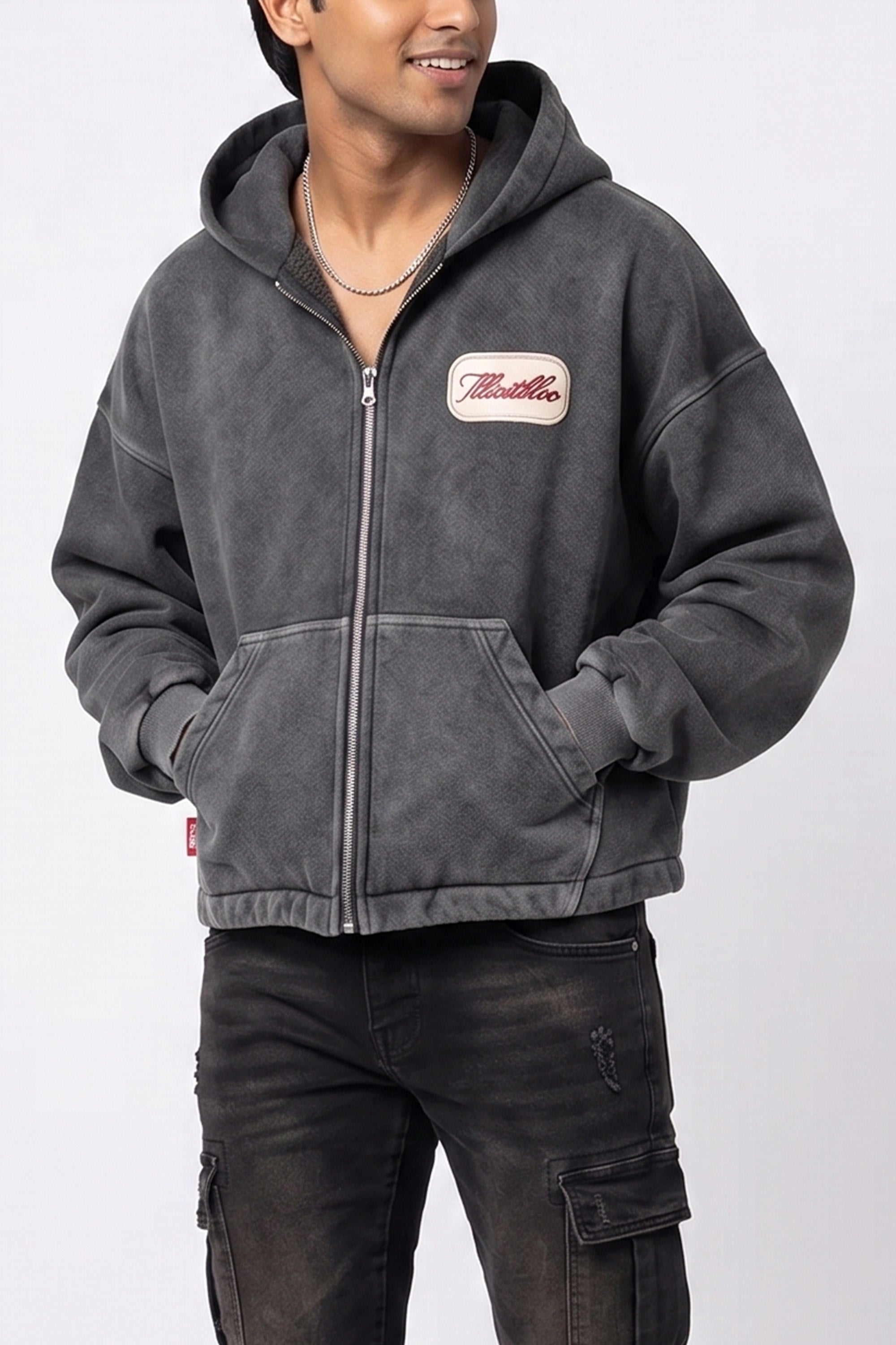 Grey Hoodie Jacket