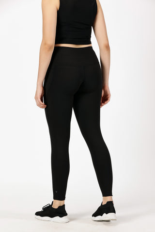 Black Full Length Yoga Legging | Yoga Pant Image