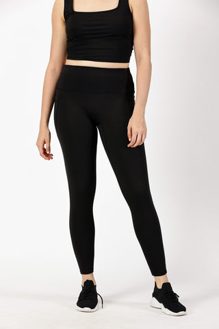 Black Full Length Yoga Legging | Yoga Pant Image