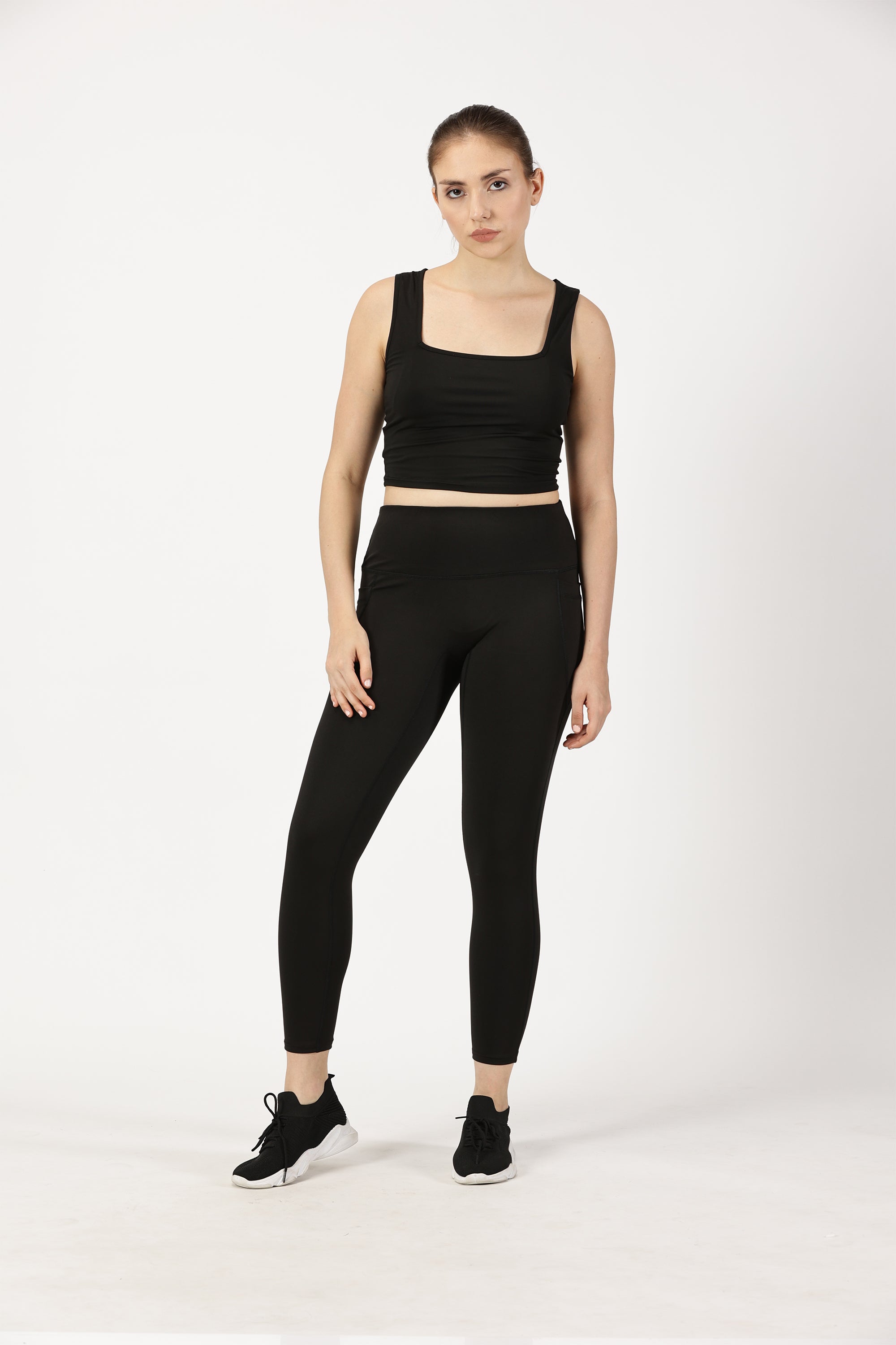 Black Full Length Fitness Legging