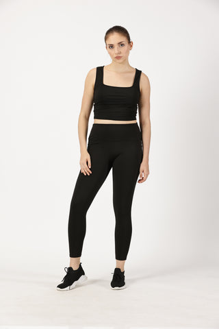 Black Full Length Fitness Legging