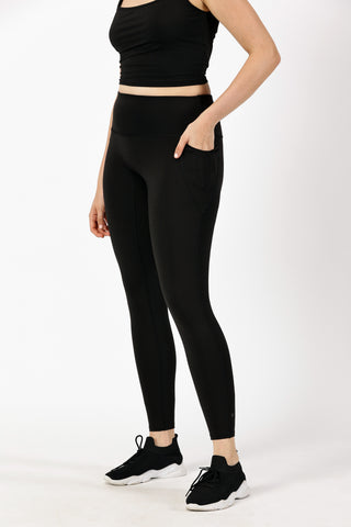 Black Full Length Yoga Legging | Yoga Pant Image