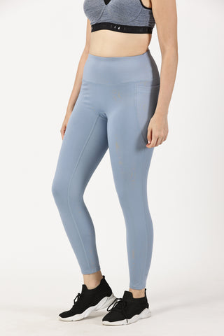 Sky Blue Full Length Yoga Legging | Yoga Pant Image