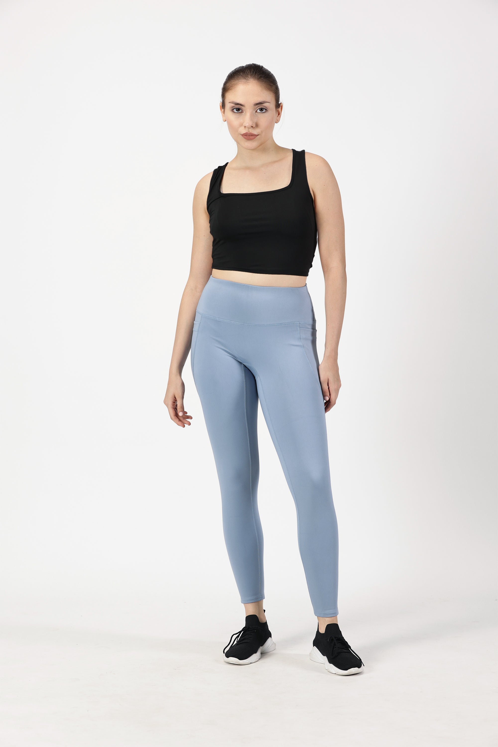 Sky Blue Full Length Fitness Legging
