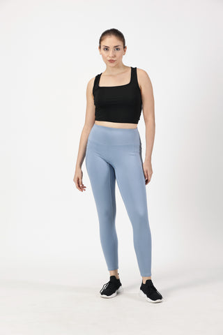 Sky Blue Full Length Fitness Legging